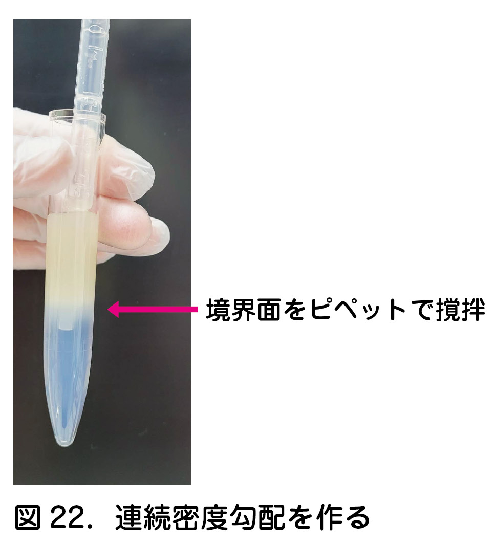 図22．連続密度勾配を作る