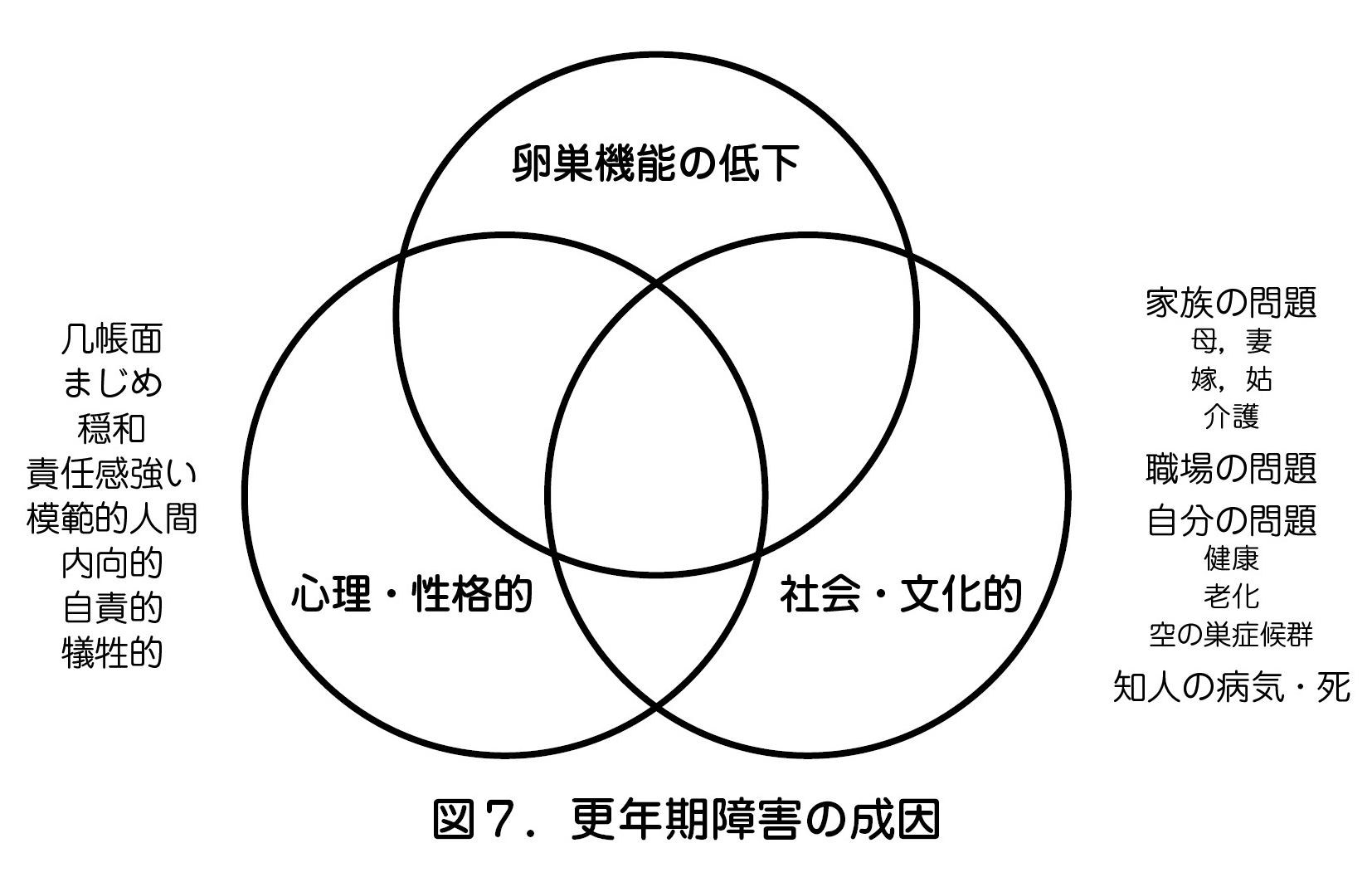 図7.更年期障害の成因
